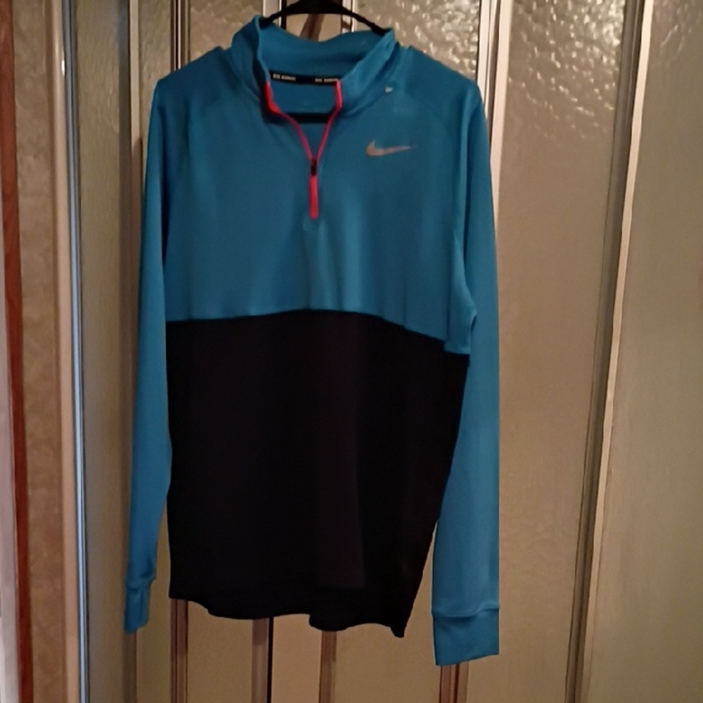 Nike Teal and Black Half-Zip Pullover